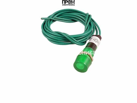Индикаторная лампа зелёная с кабелем