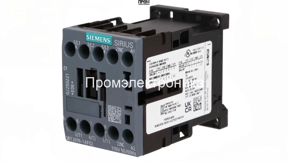 Контактор Siemens 3RT2016-1AF02