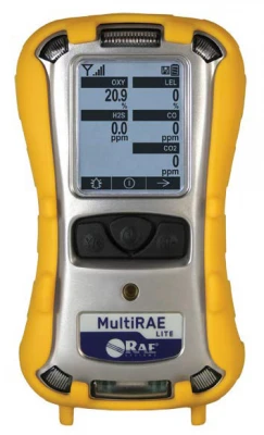 Портативный многоканальный газоанализатор RAE Systems MultiRAE Lite — CO2 / LEL / H2S / O2 / Литий-ионный аккумулятор / Без беспроводной связи / Набор аксессуаров / Комплект для работы в замкнутом пространстве — MAB6-B8C101E-021