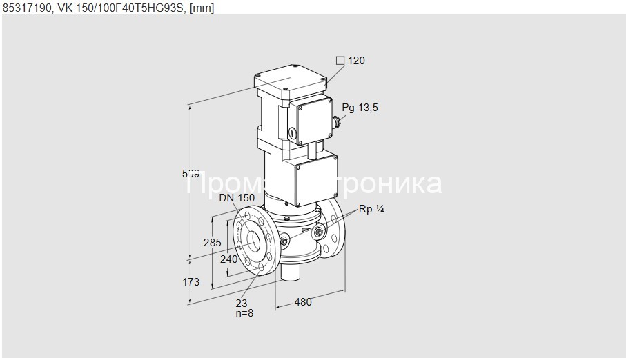 Kromschroder VK 150/100F40T5HG93S 85317190